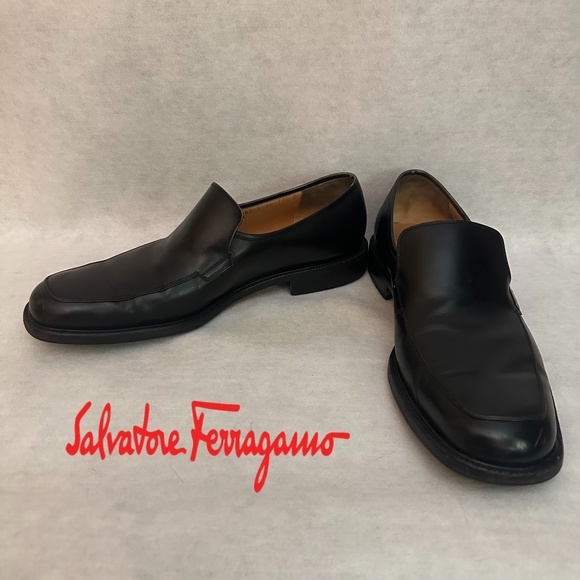 Salvatore Ferragamo Loafers US size 11.5D Made in Italy Leather with brass tags - Picture 1 of 8